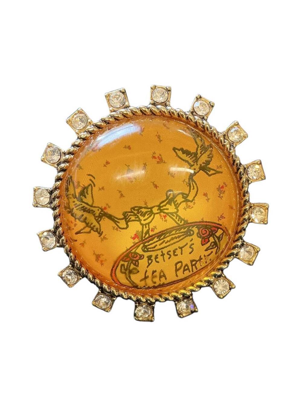 NEW P & K JEWELRY women's vintage 70s betsey johnson zodiac resin astrology sunb